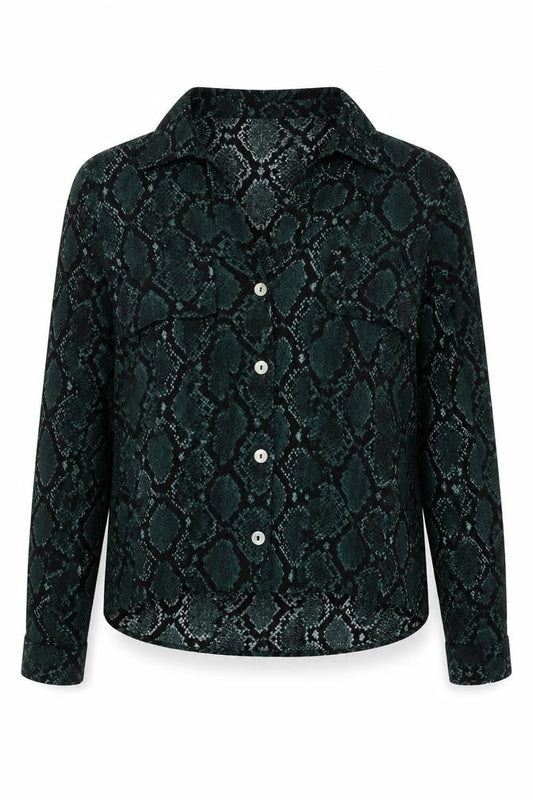 Womens UK Size 8 Zara Green Classic Button-Up