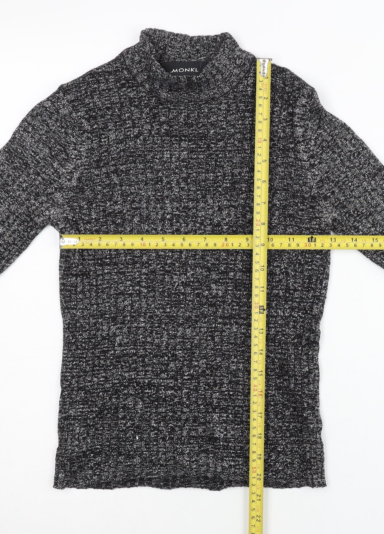 Womens UK Size S Monki Grey Pullover Jumper