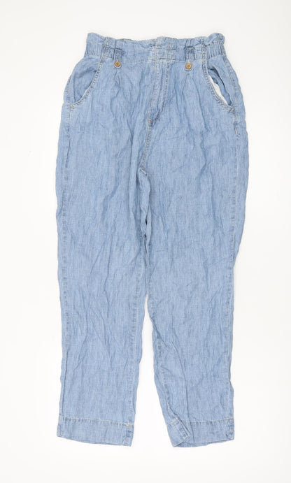 Womens UK Size 8 NEXT Relaxed Fit Chino Blue Trousers