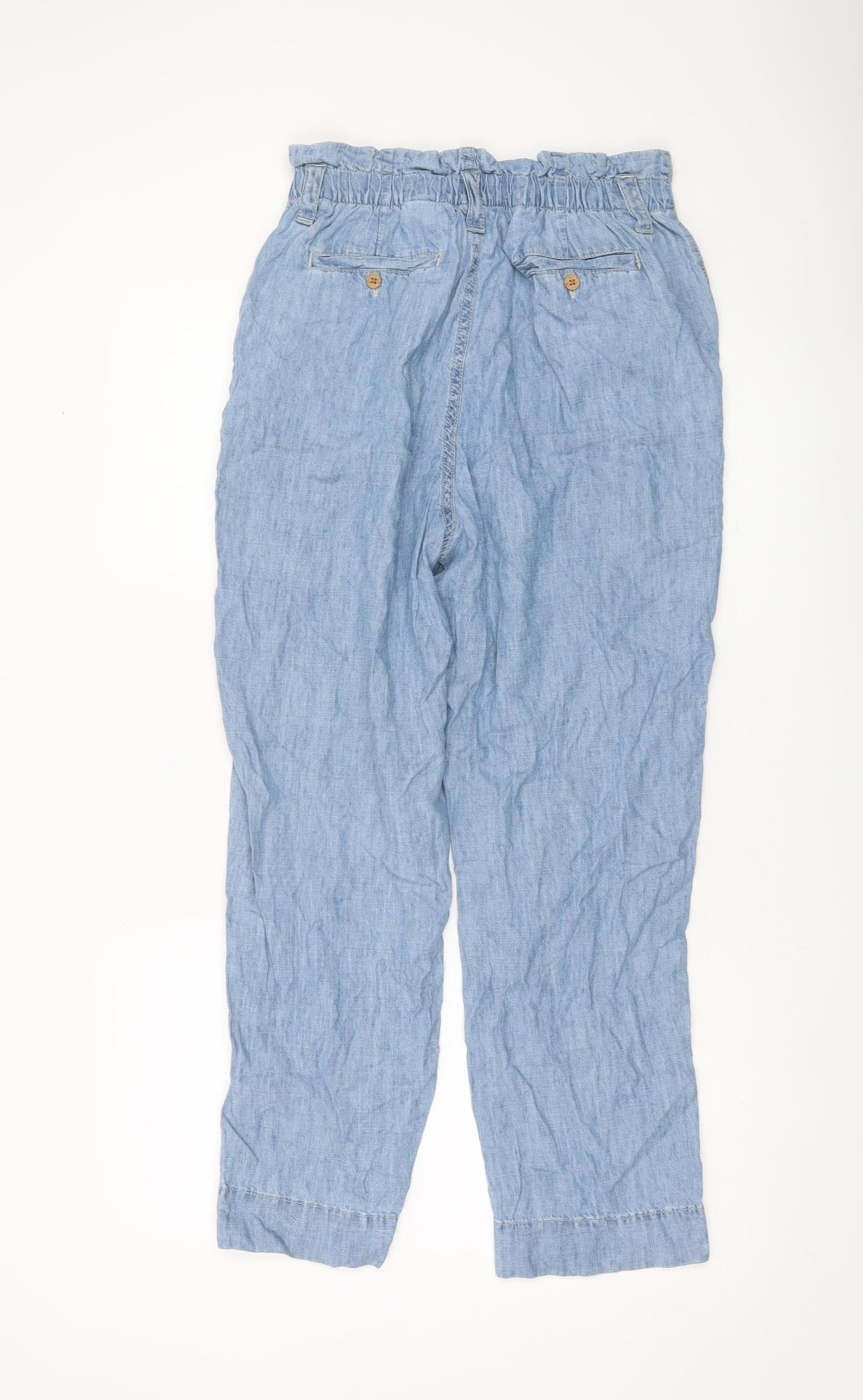 Womens UK Size 8 NEXT Relaxed Fit Chino Blue Trousers