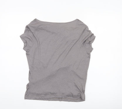 Womens UK Size XS Jigsaw Grey Basic T-Shirt