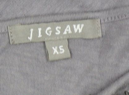 Womens UK Size XS Jigsaw Grey Basic T-Shirt