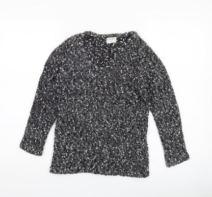 Kaliko Womens Black Knit Chunky Pullover Jumper Size 10