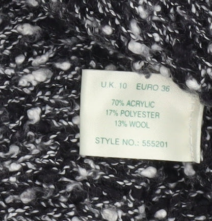 Kaliko Womens Black Knit Chunky Pullover Jumper Size 10