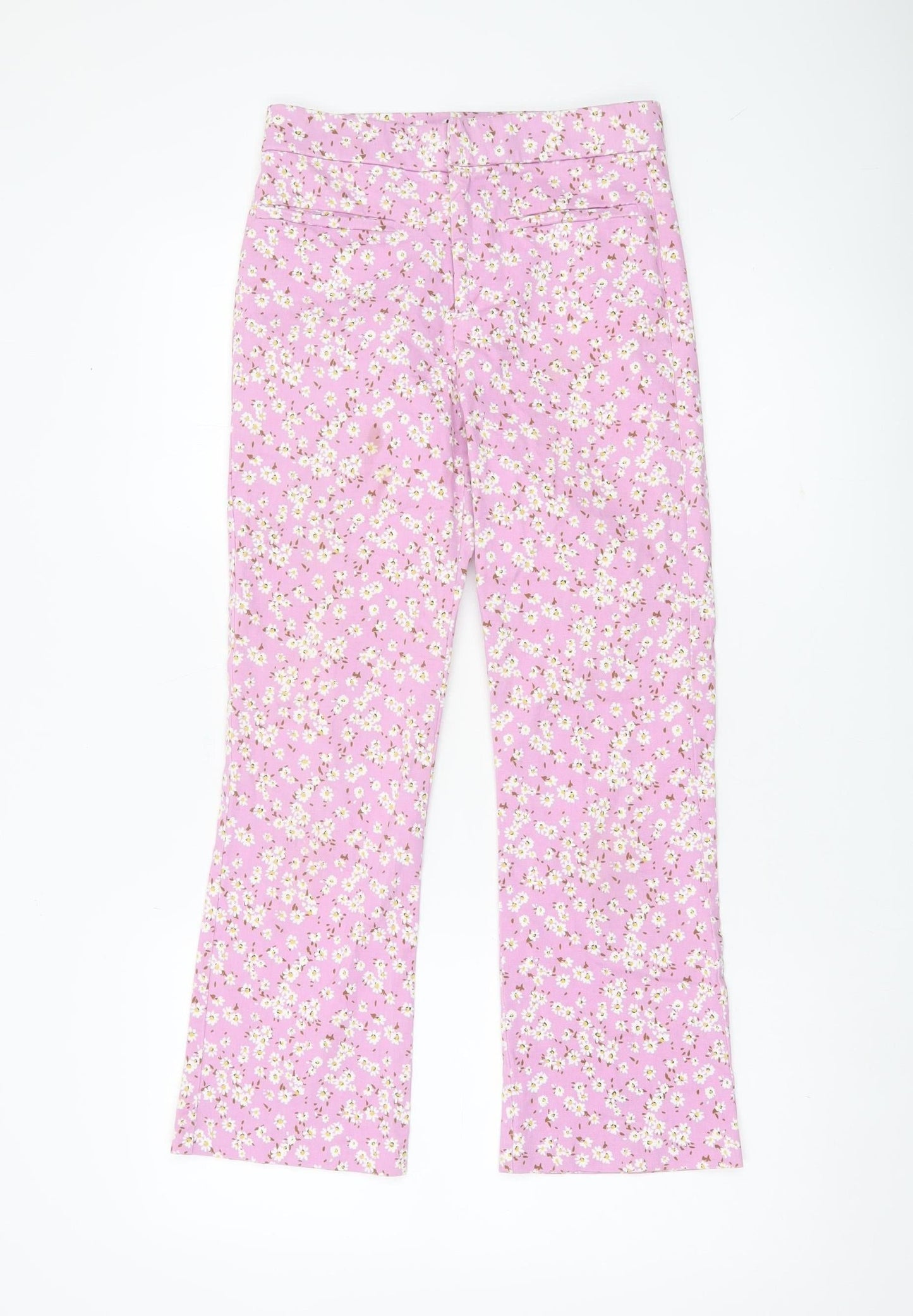 Womens UK Size 8 Zara Slim Fit Casual Party/Cocktail Pink Trousers