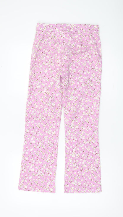Womens UK Size 8 Zara Slim Fit Casual Party/Cocktail Pink Trousers