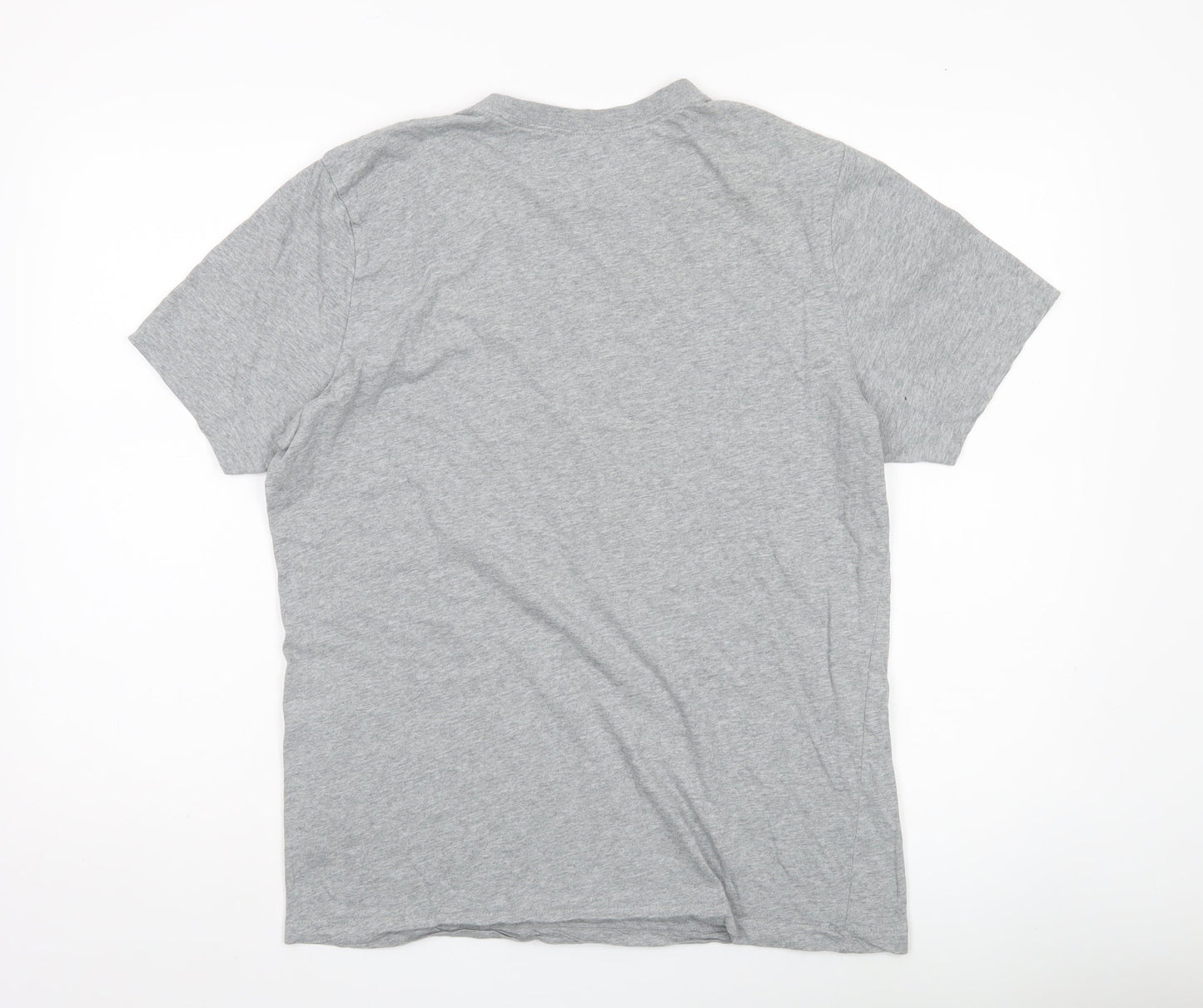 Nike Men’s Grey Logo Crew Neck Cotton T-Shirt Size M