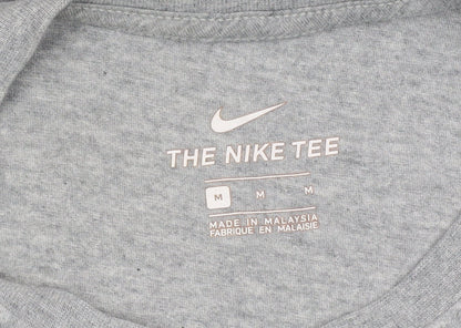 Nike Men’s Grey Logo Crew Neck Cotton T-Shirt Size M