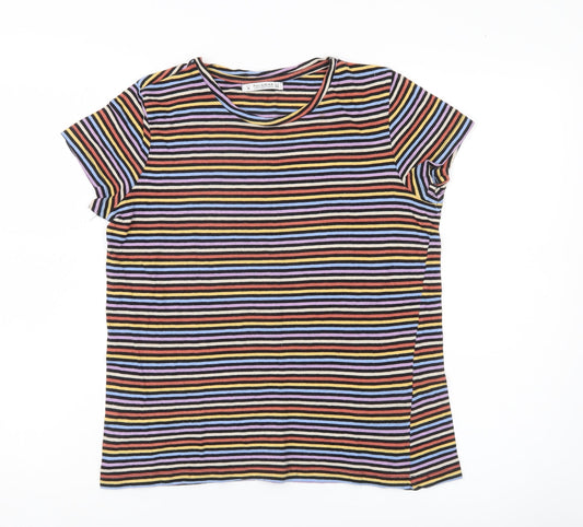 Womens UK Size 10 Pull&Bear Multicoloured Basic T-Shirt