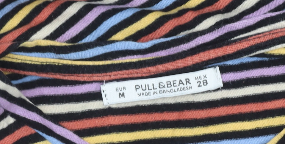 Womens UK Size 10 Pull&Bear Multicoloured Basic T-Shirt