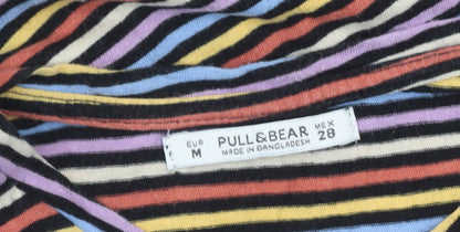 Womens UK Size 10 Pull&Bear Multicoloured Basic T-Shirt