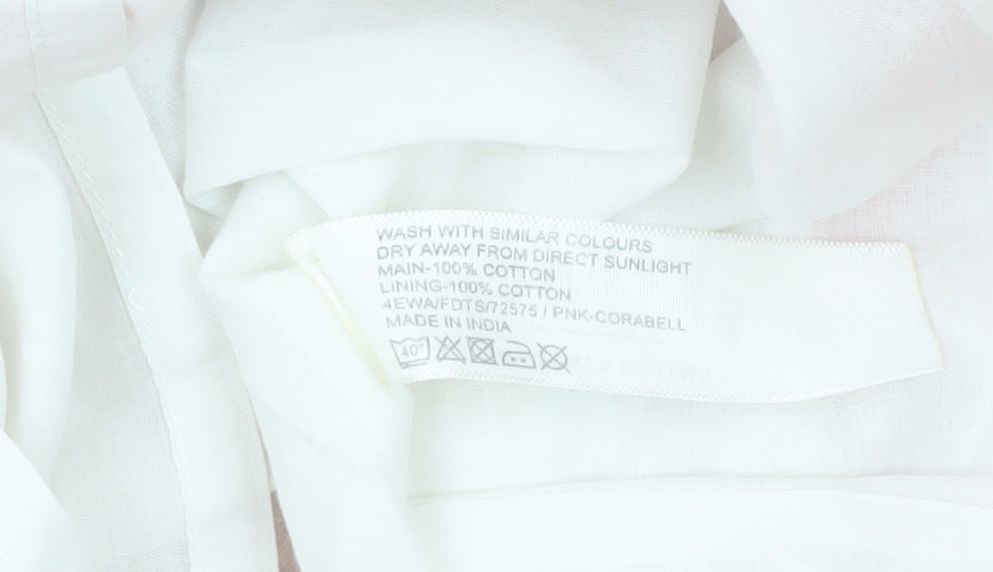 FatFace Women’s Pink White Striped Cotton A-Line Dress Size 8