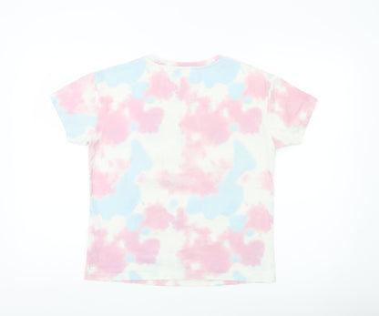 Barbie Girls Multicoloured Tie-Dye Graphic Print T-Shirt Age 8 Cotton