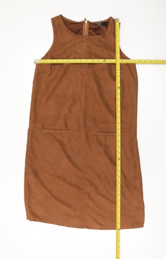 Esmara Women’s Brown Shift Dress Size 10 Sleeveless Knee Length