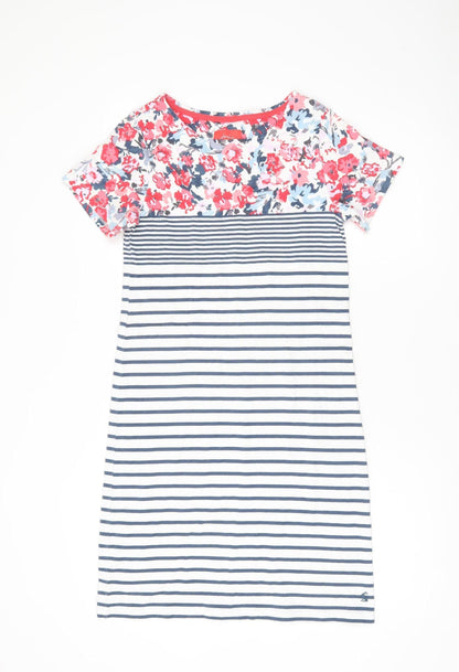 Joules Women’s Multicoloured Size 10 Floral Stripe T-Shirt Dress