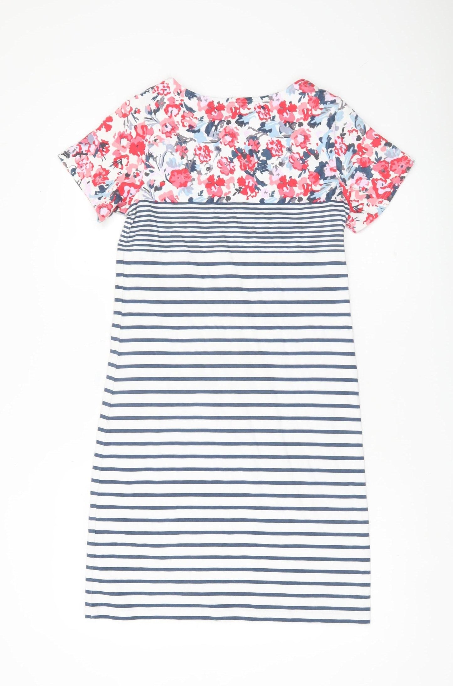 Joules Women’s Multicoloured Size 10 Floral Stripe T-Shirt Dress
