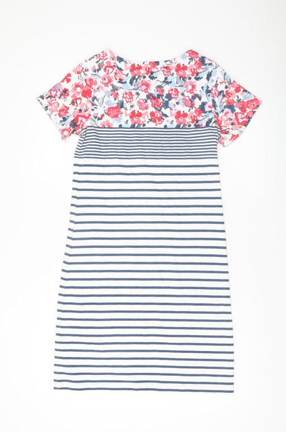 Joules Women’s Multicoloured Size 10 Floral Stripe T-Shirt Dress