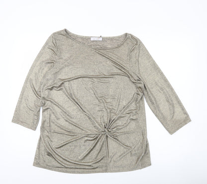 Womens UK Size 16 Marks and Spencer Gold Tunic Blouse
