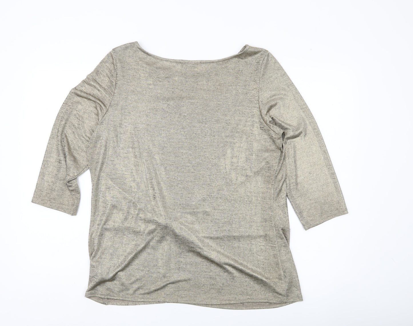 Womens UK Size 16 Marks and Spencer Gold Tunic Blouse