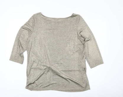Womens UK Size 16 Marks and Spencer Gold Tunic Blouse