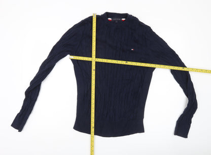 Tommy Hilfiger Men’s Blue Cable Knit Pullover Jumper S