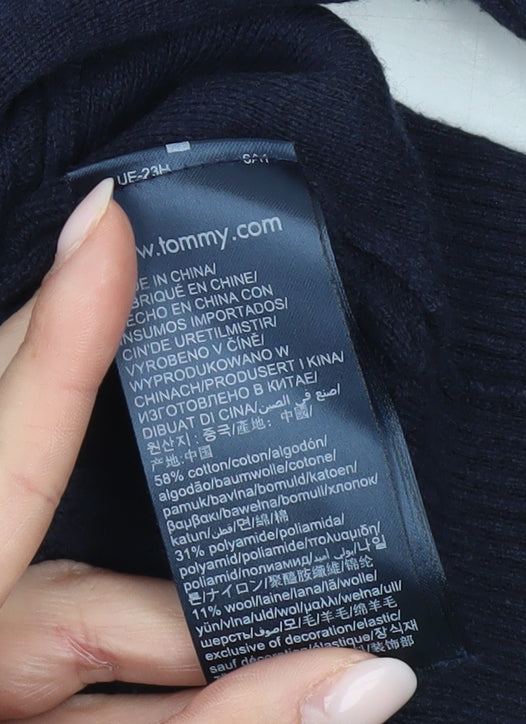 Tommy Hilfiger Men’s Blue Cable Knit Pullover Jumper S