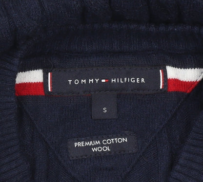 Tommy Hilfiger Men’s Blue Cable Knit Pullover Jumper S