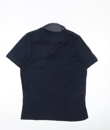 Ted Baker Men's Blue Slim Fit Polo Shirt Size L Cotton Casual