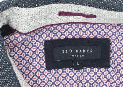 Ted Baker Men's Blue Slim Fit Polo Shirt Size L Cotton Casual