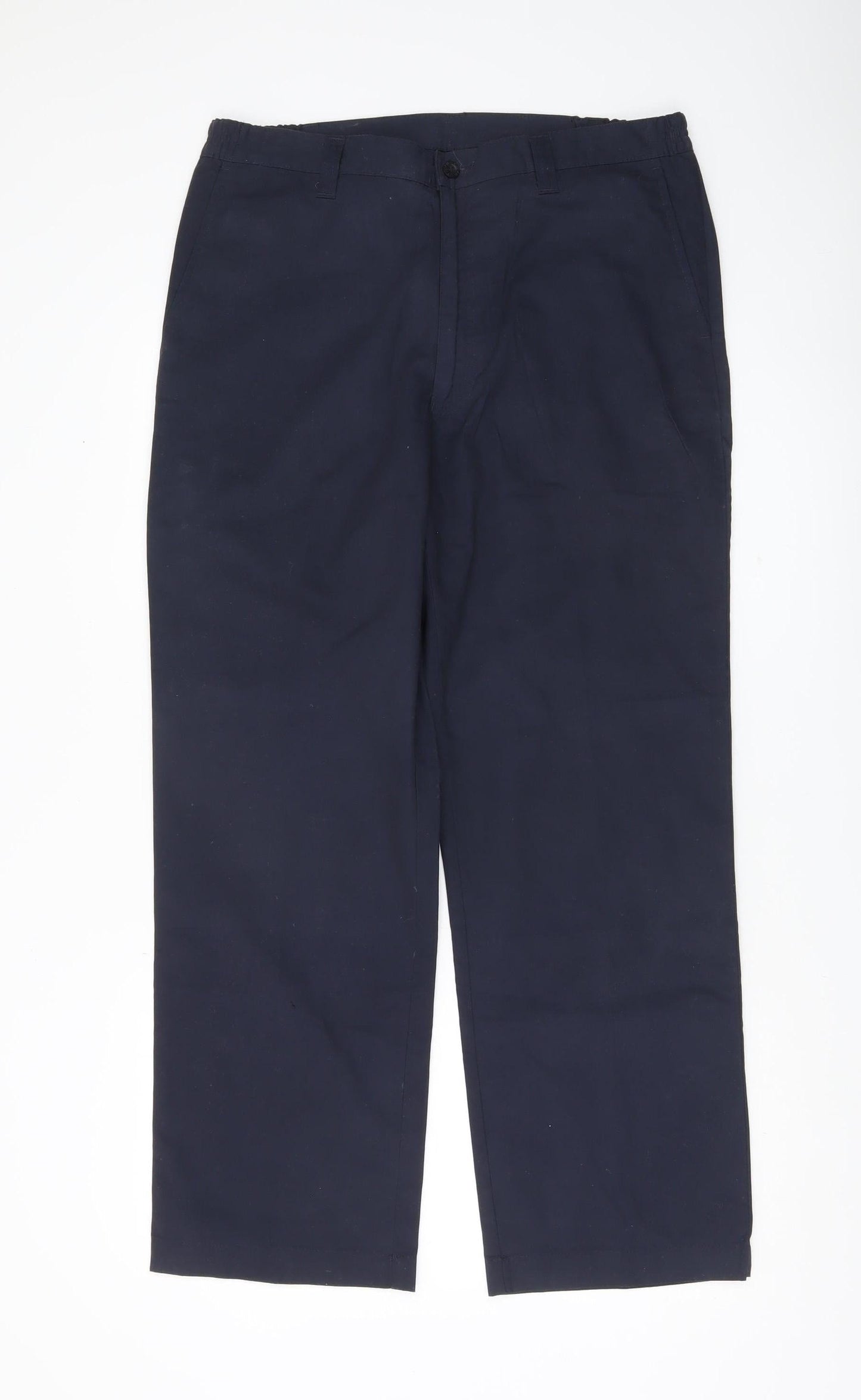 Farah Men’s Blue Chino Trousers Size 34W 29L Straight Leg