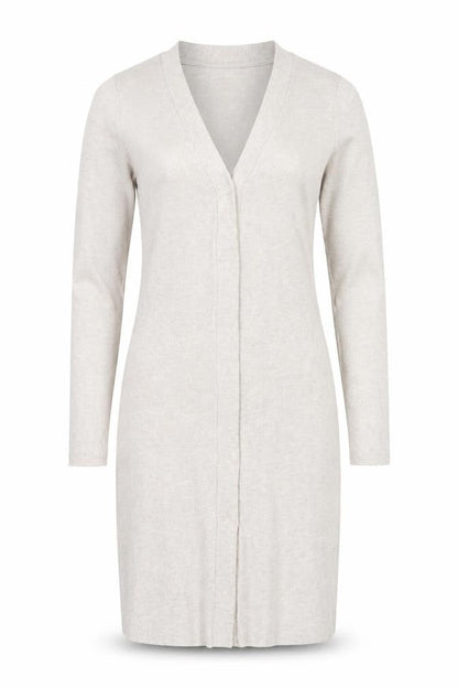 Collusion Women Beige UK 6 Shirt Dress Long Sleeve V-Neck