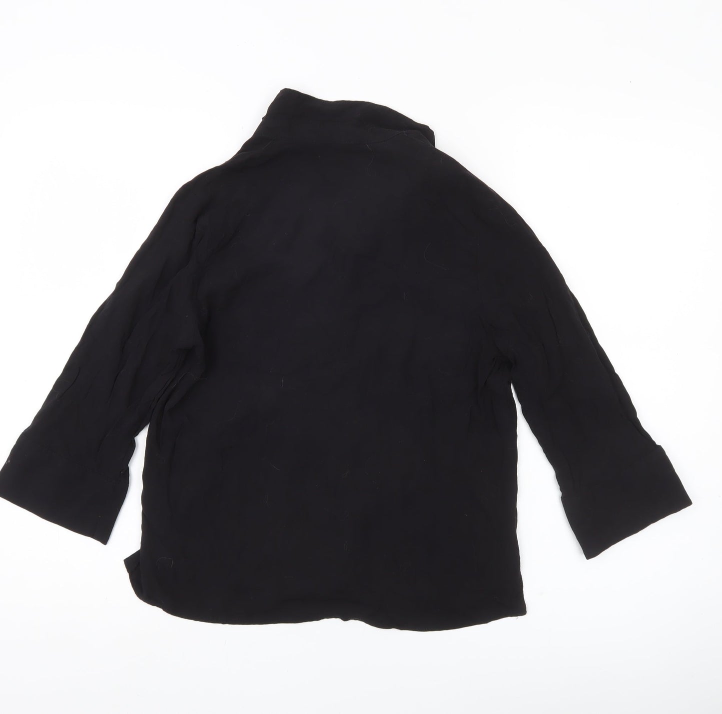 Womens UK Size 6 H&M Black Basic Button-Up