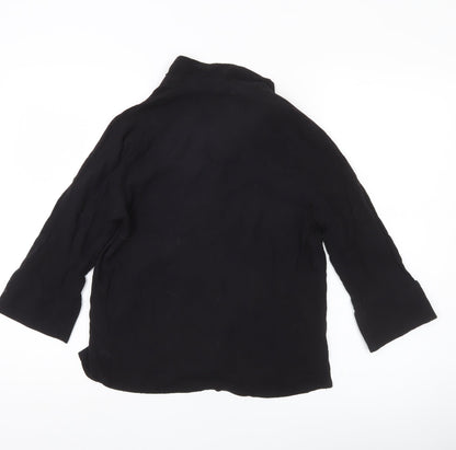 Womens UK Size 6 H&M Black Basic Button-Up