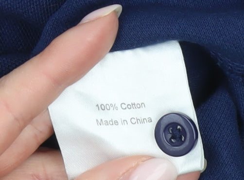 Rugby World Cup France 2023 Men’s Blue Polo Shirt L Cotton