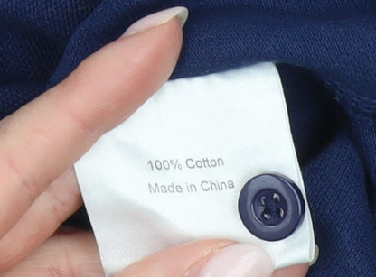 Rugby World Cup France 2023 Men’s Blue Polo Shirt L Cotton