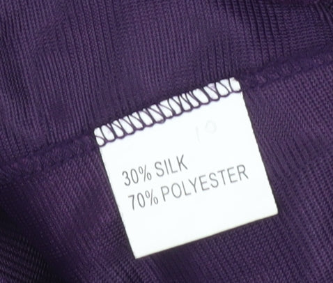 Pussycat London Women’s Purple A-Line V-Neck Knee Length Dress S