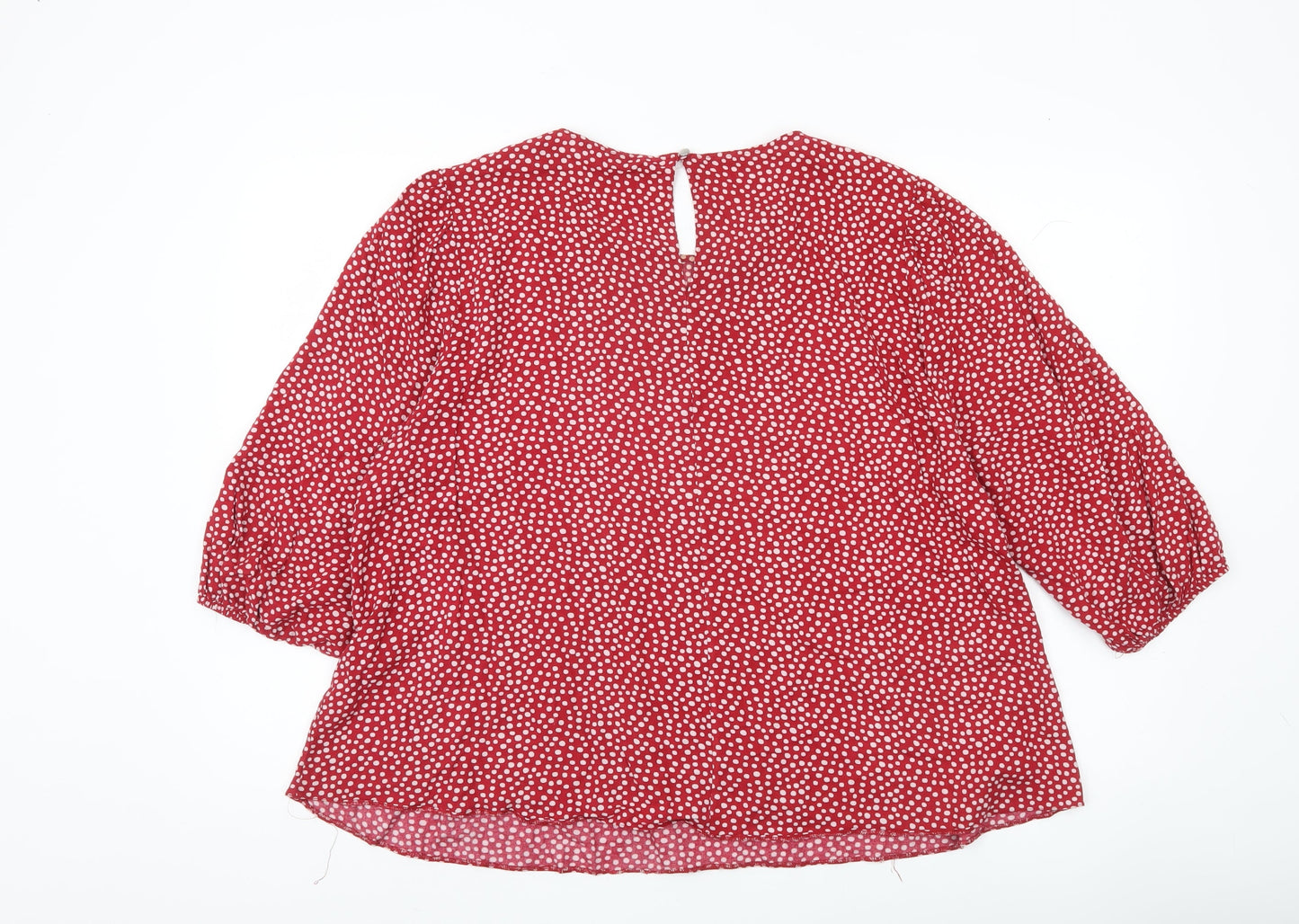 Bonmarché Women’s Red Polka Dot Blouse Size 18 Tunic Style