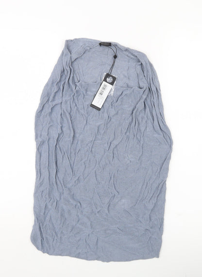 Womens UK Size 10 Full Circle Blue Basic Blouse