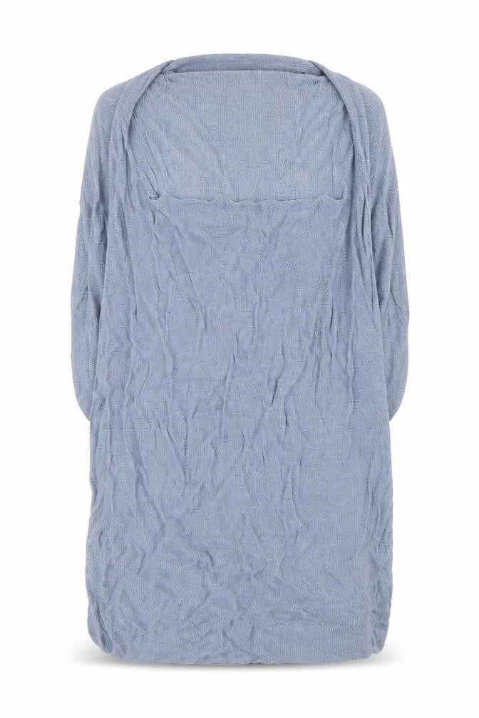 Womens UK Size 10 Full Circle Blue Basic Blouse
