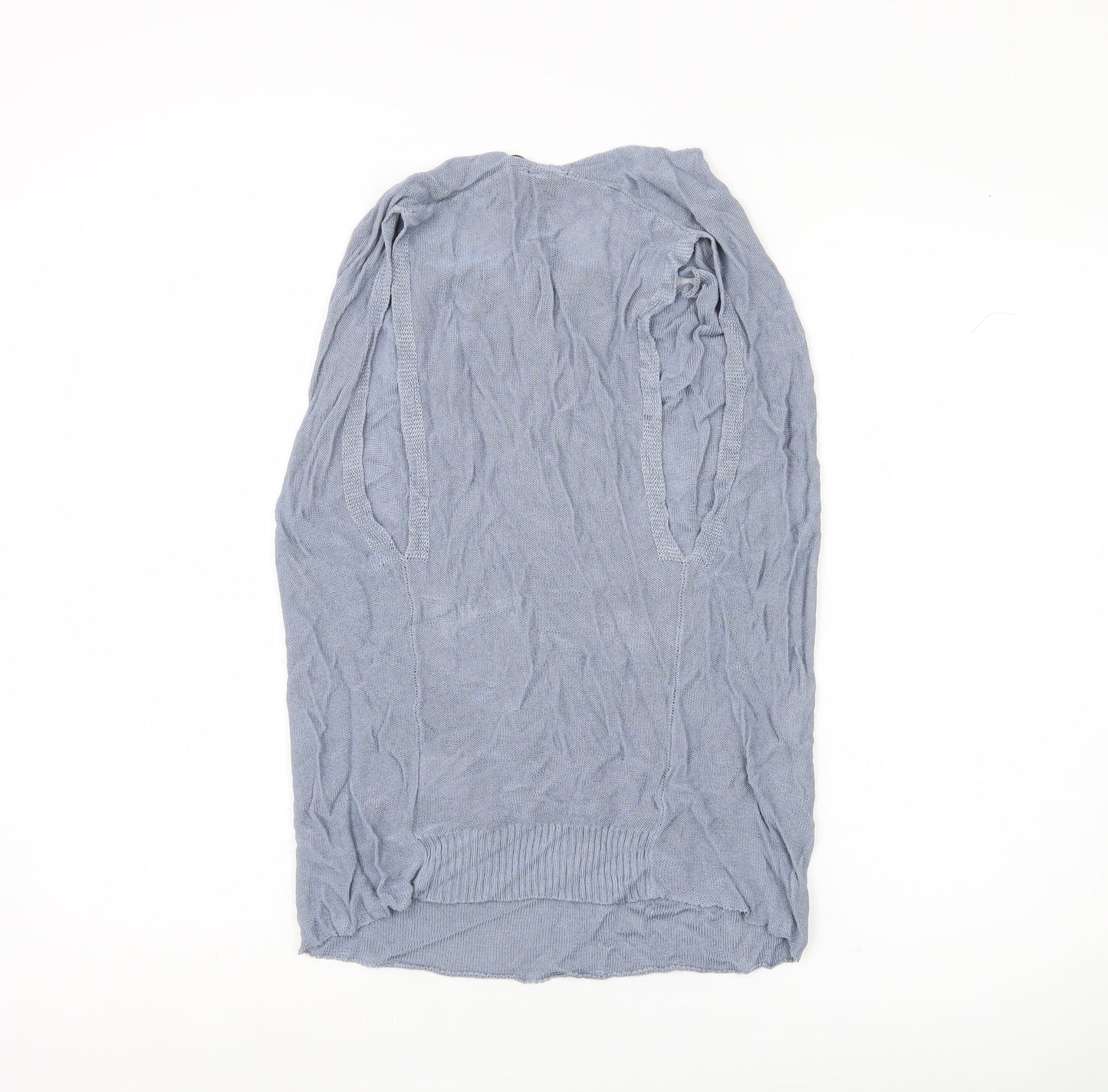 Womens UK Size 10 Full Circle Blue Basic Blouse
