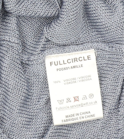 Womens UK Size 10 Full Circle Blue Basic Blouse