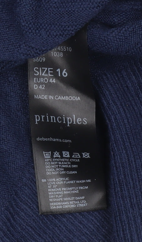Womens UK Size 16 Principles Blue Pullover Jumper