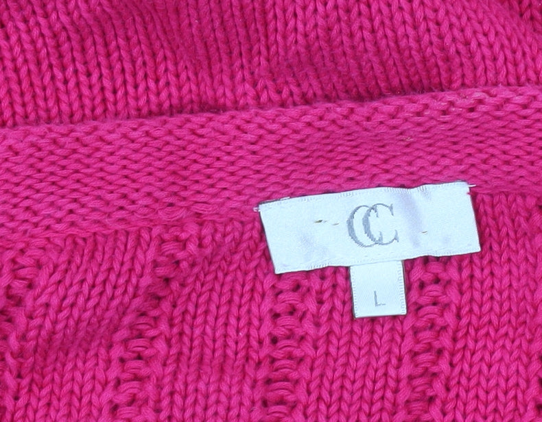 Womens UK Size L CC Pink Cardigan Jumper