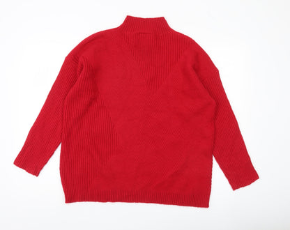 Womens UK Size M Wallis Red Pullover Jumper