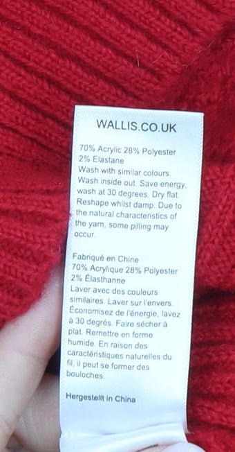 Womens UK Size M Wallis Red Pullover Jumper