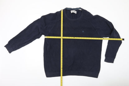 Penguin Men’s Blue XL Cotton Crew Neck Pullover Jumper