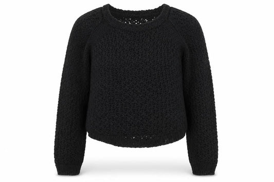 Womens UK Size M United Colors of Benetton Black Pullover Jumper