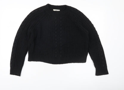 Womens UK Size 8 Mango Black Pullover Jumper