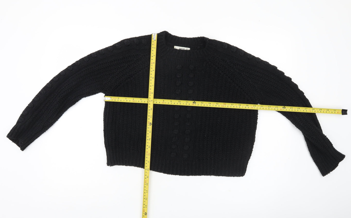 Womens UK Size 8 Mango Black Pullover Jumper