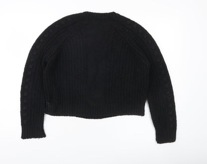 Womens UK Size 8 Mango Black Pullover Jumper